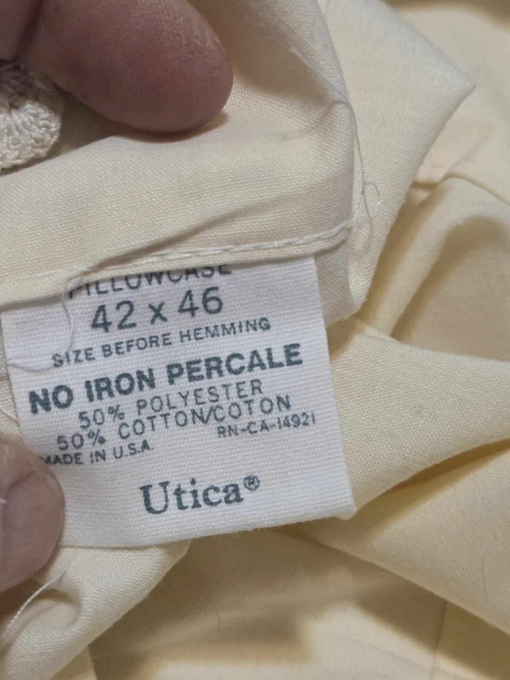 2 VTG UTICA  FLORAL STANDARD PILLOWCASES 1 Embellished Case
